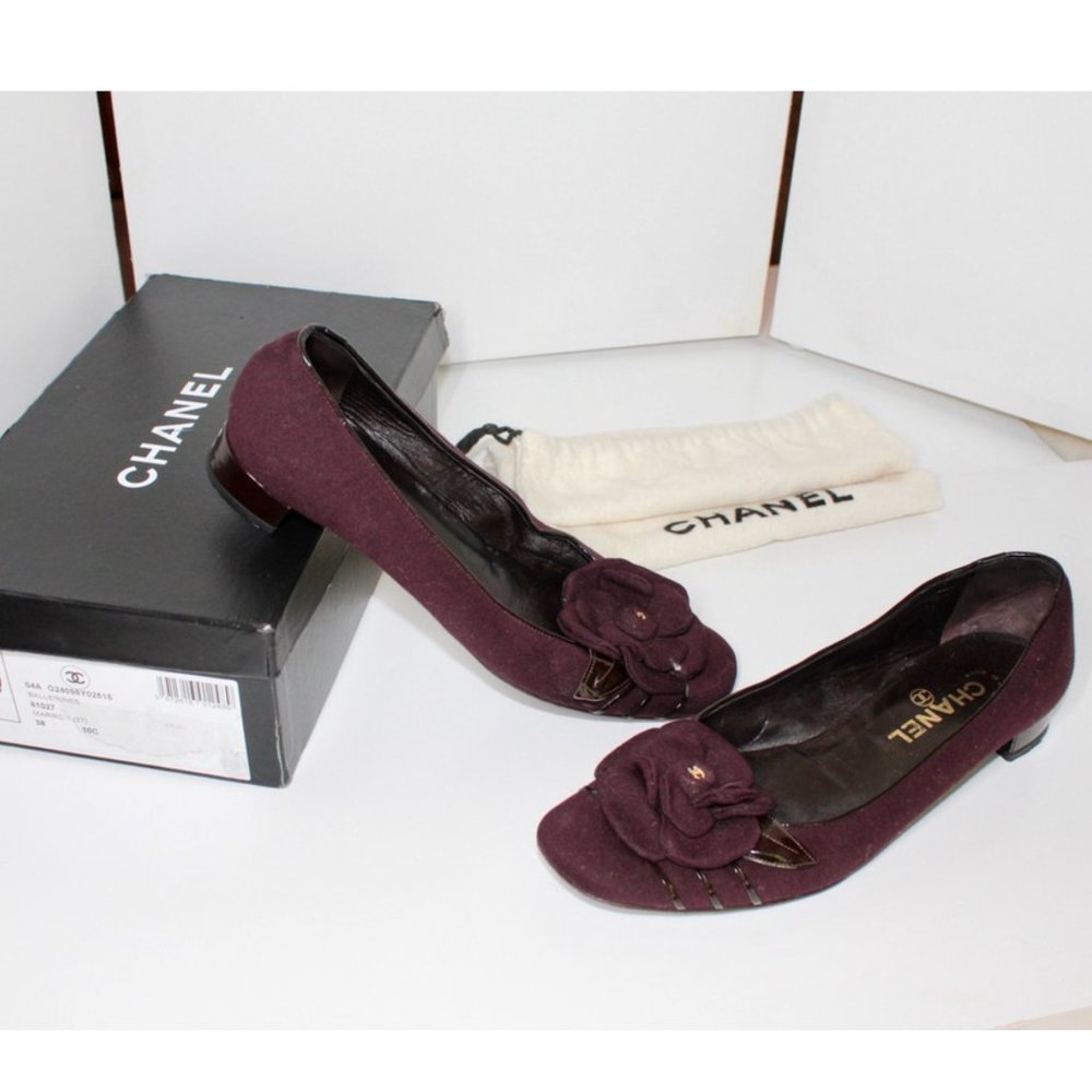 CHANEL Flower Ballerina Ballet Flats sz 38 (US 8) - Picture 2 of 13